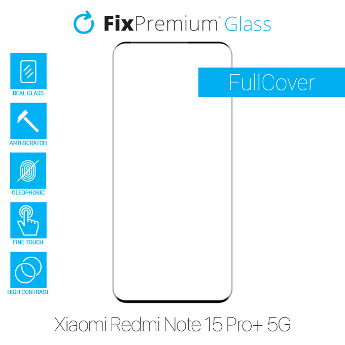 FixPremium FullCover Glass - Gehärtetes Glas für Xiaomi Redmi Note 15 Pro+ 5G