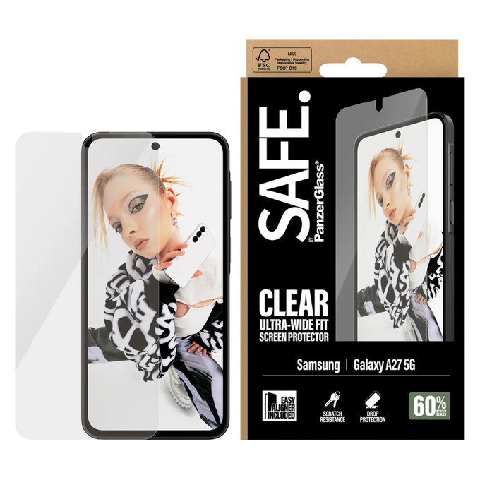 Panzerglas UWF mit Applikator für Samsung Galaxy A27, Klar, SAFE by PanzerGlass