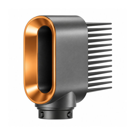 Kammaufsatz mit breiten Zacken für Dyson Airwrap HS01, HS05, Nickel / Copper