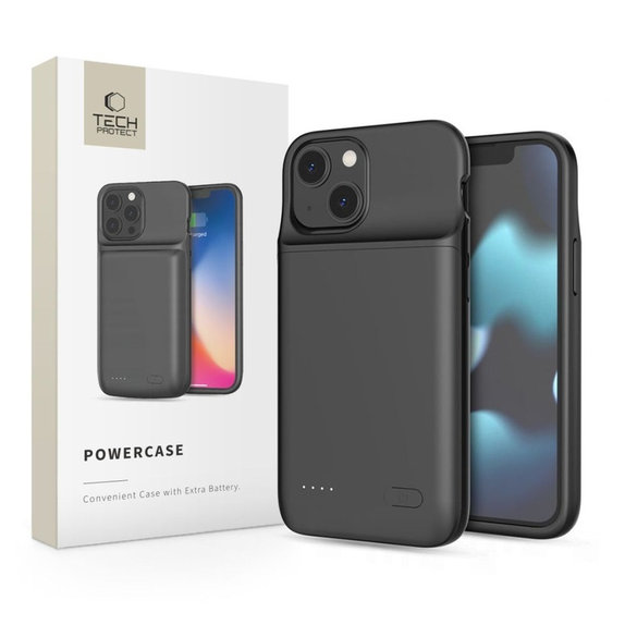 Powerbank Powercase 4700mAh für iPhone 12 Mini / 13 Mini, schwarz, Tech-Protect