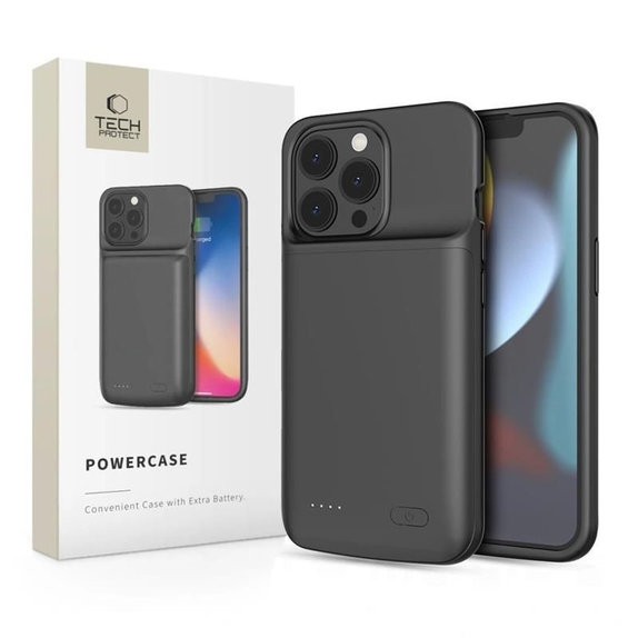 Powerbank Powercase 4800mAh für iPhone 13 / 13 Pro, schwarz, Tech-Protect