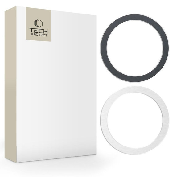 Magnetischer MagSafe-Ring MagMat MagSafe 2-PACK Black &, silber, Tech-Protect