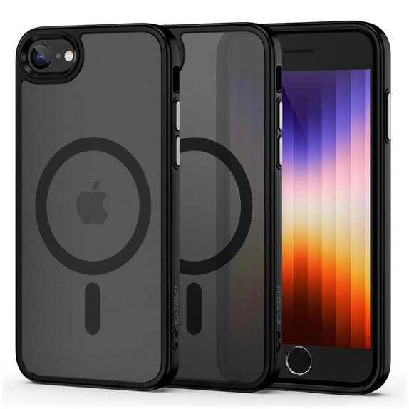 Hülle MagMat MagSafe für iPhone 7 / 8 / SE 2020 / 2022, Matte Black, Tech-Protect