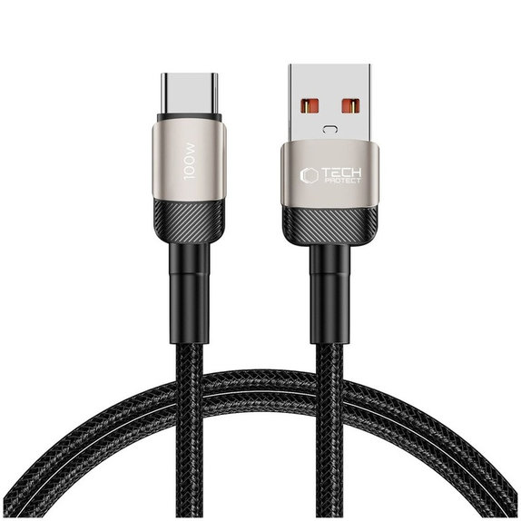 Kabel Ultraboost Evo USB-C Cable 100W/5A 100cm, Titanium, Tech-Protect