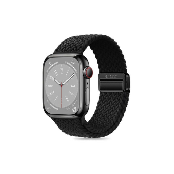 Armband Nylonmag für Apple Watch 8 / 9 / 10 / 11 / SE / Ultra (44 / 45 / 46 / 49 mm), schwarz, Tech-Protect