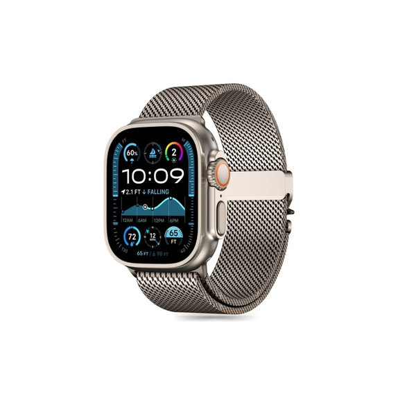 Armband Milano für Apple Watch 8 / 9 / 10 / 11 / SE / Ultra (44 / 45 / 46 / 49 mm), Titanium, Tech-Protect