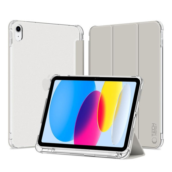 Hülle Sc Pen Hybrid für iPad 10.9" 10 / 2022 / 11" 11 / 2025, Crystal Silver, Tech-Protect