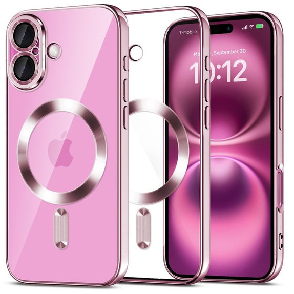 Hülle MagFlex MagSafe für iPhone 16 Shiny Rose, Tech-Protect
