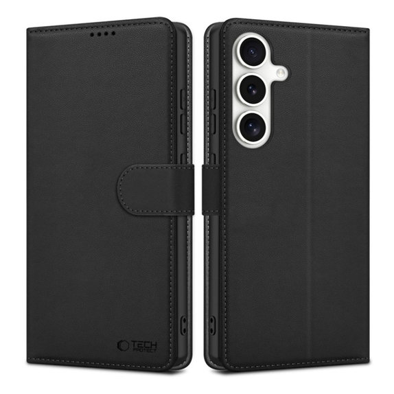 Hülle Wallet für Samsung S25, schwarz, Tech-Protect