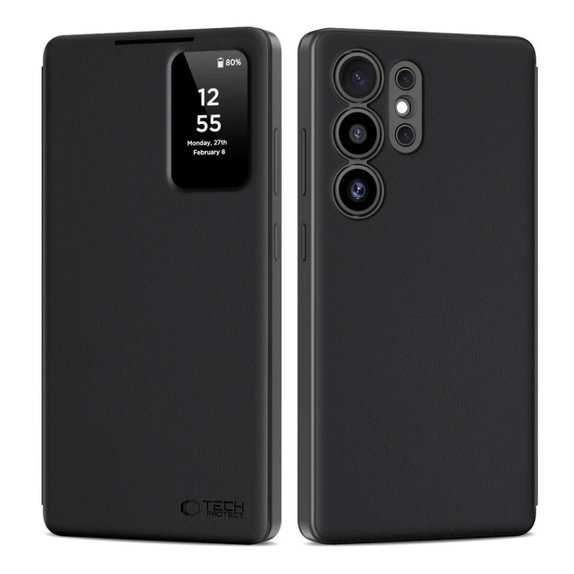 Hülle Smart Wallet für Samsung S25 Ultra, Matte Black, Tech-Protect