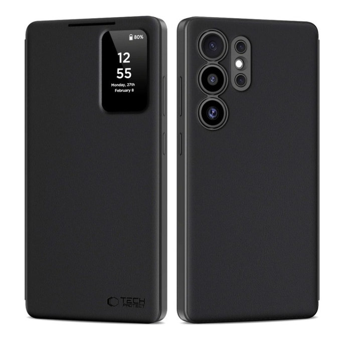 Hülle Smart Wallet für Samsung S25 Ultra, Matte Black, Tech-Protect