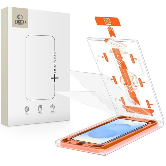 Panzerglas Quick Set+ 2-PACK für Samsung S24 / S25, transparent, Tech-Protect