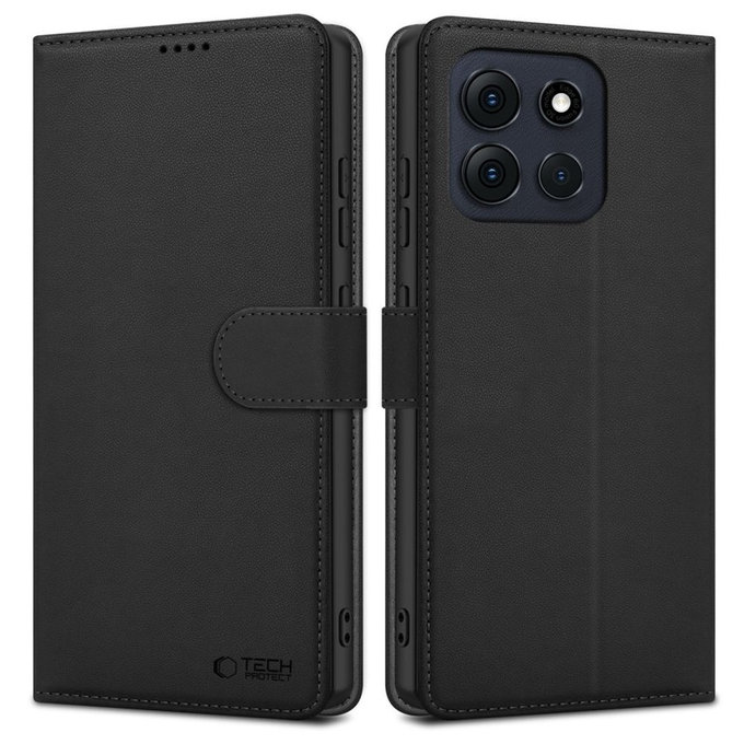 Hülle Wallet für Motorola Moto G56 5G, schwarz, Tech-Protect