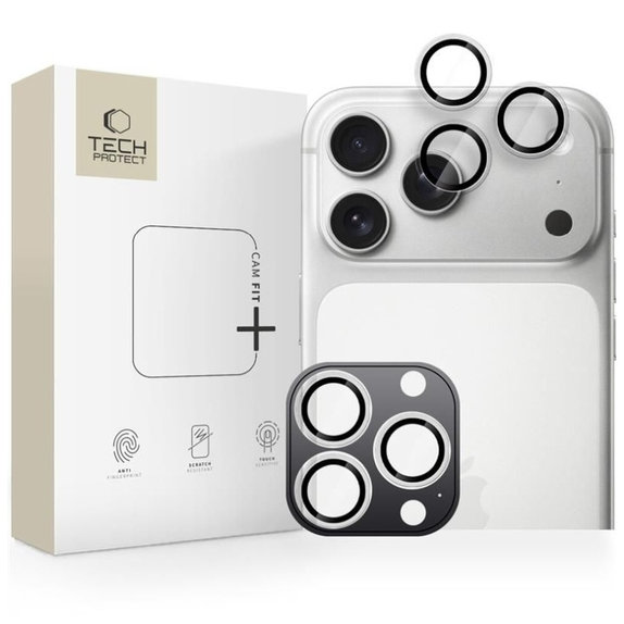 Kameraschutz Camring Fit+ für iPhone 14 Pro / Max / 15 Pro / Max / 16 Pro / Max / 17 Pro / Max, transparent, Tech-Protect