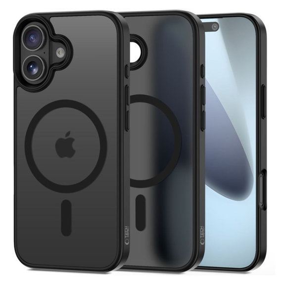 Hülle MagMat MagSafe für iPhone 17, Matte Black, Tech-Protect