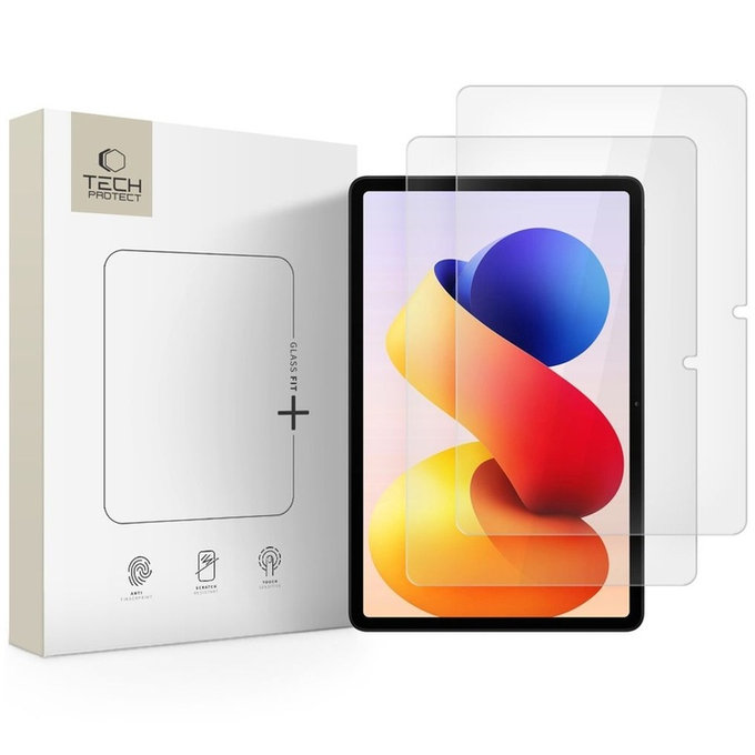 Panzerglas Glass Fit+ 2-PACK für Xiaomi Poco Pad M1 / Redmi Pad Pro / 2 Pro 12.1, transparent, Tech-Protect