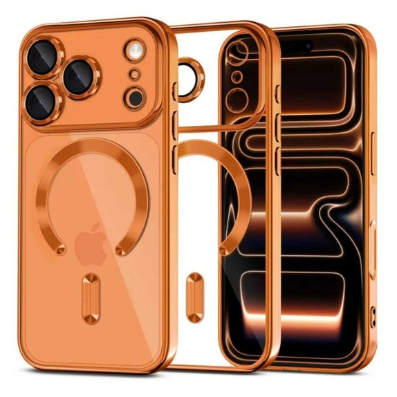 Hülle MagFlex MagSafe für iPhone 17 Pro Max, Shiny Cosmic Orange, Tech-Protect