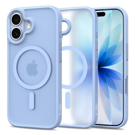 Hülle MagMat MagSafe für iPhone 17, Matte Mist Blue, Tech-Protect