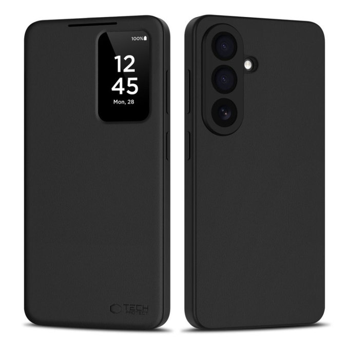 Hülle Smart Wallet für Samsung S26, Matte Black, Tech-Protect