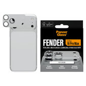 Fender Kameraobjektivschutz für iPhone 18 Pro Max, Silber, PanzerGlass