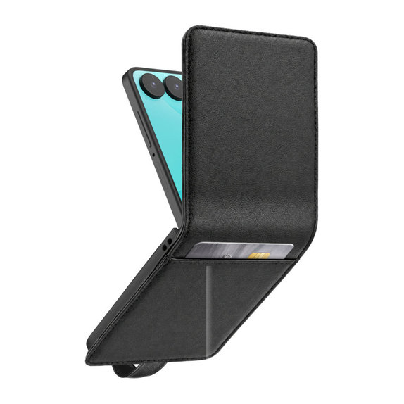 Hülle Wallet Stand für Samsung Galaxy Z Flip8, Schwarz, SBS