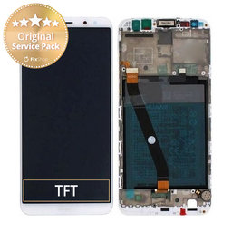 Huawei Mate 10 Lite RNE-L21 - LCD Display + Touchscreen front Glas + Rahmen + Akku Batterie (Prestige Gold) - 02351QXU, 02351QEY