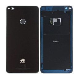 Huawei P9 Lite (2017), Honor 8 Lite - Akkudeckel + Fingerprint Sensor (Black) - 02351CTK, 02351FVQ Genuine Service Pack