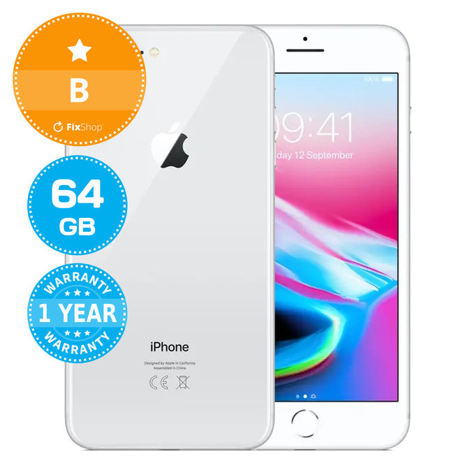Apple iPhone 8 Plus Silver 64GB B Refurbished