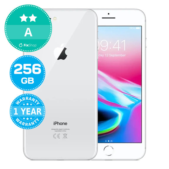 Apple iPhone 8 Plus Silver 256GB A Refurbished
