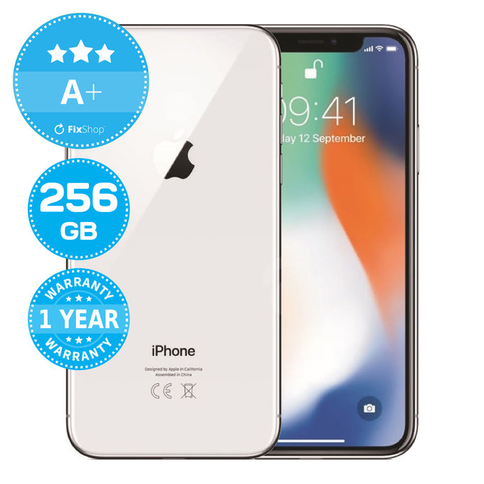 Apple iPhone X Silver 256GB A+ Refurbished