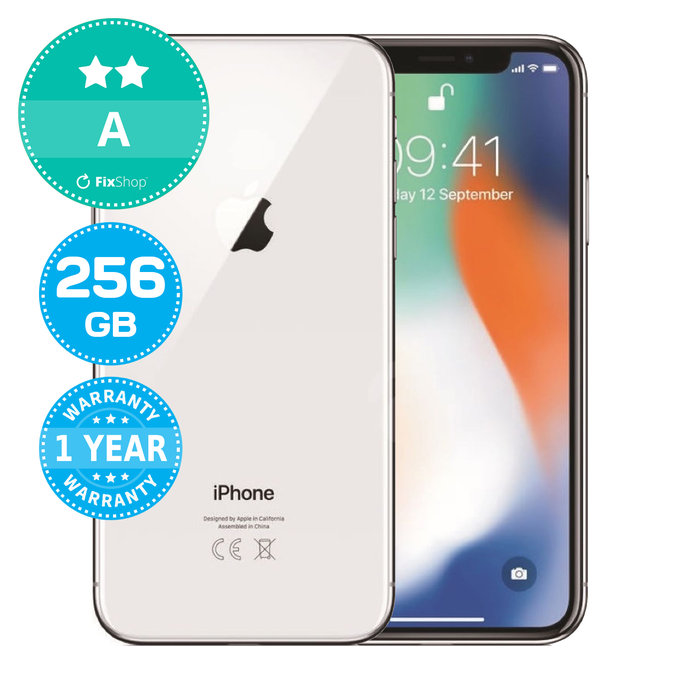 Apple iPhone X Silver 256GB A Refurbished