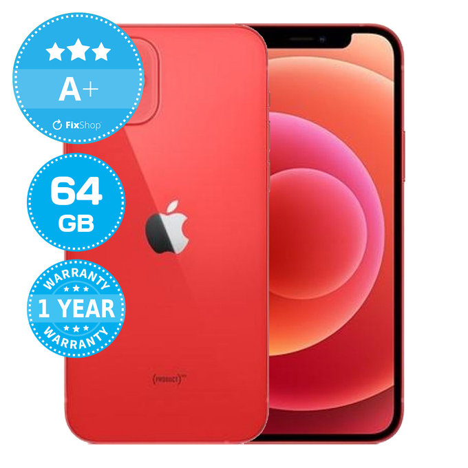 Apple iPhone 12 (PRODUCT)RED 64GB A+ Refurbished