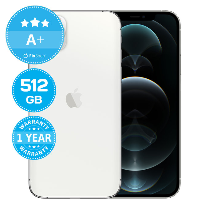 Apple iPhone 12 Pro Max Silver 512GB A+ Refurbished
