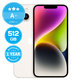 Apple iPhone 14 Starlight 512GB A+ Refurbished