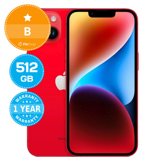 Apple iPhone 14 (PRODUCT)RED 512GB B Refurbished