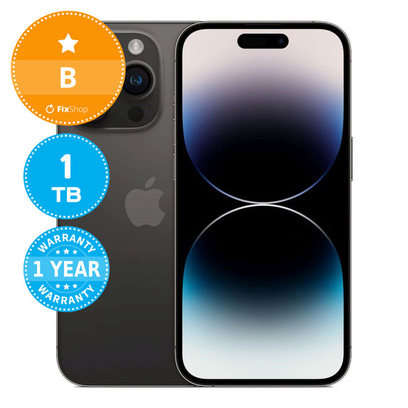 Apple iPhone 14 Pro Space Black 1TB B Refurbished