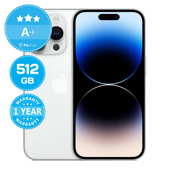 Apple iPhone 14 Pro Silver 512GB A+ Refurbished