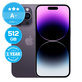 Apple iPhone 14 Pro Deep Purple 512GB A+ Refurbished