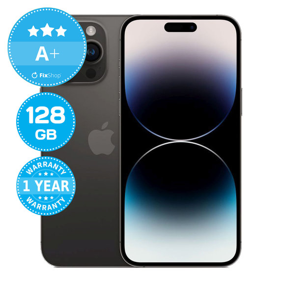 Apple iPhone 14 Pro Max Space Black 128GB A+ Refurbished