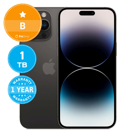 Apple iPhone 14 Pro Max Space Black 1TB B Refurbished