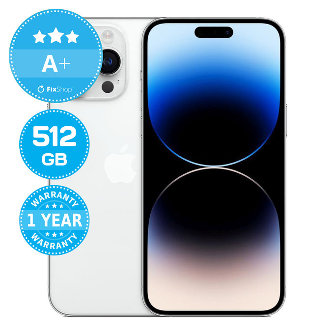 Apple iPhone 14 Pro Max Silver 512GB A+ Refurbished