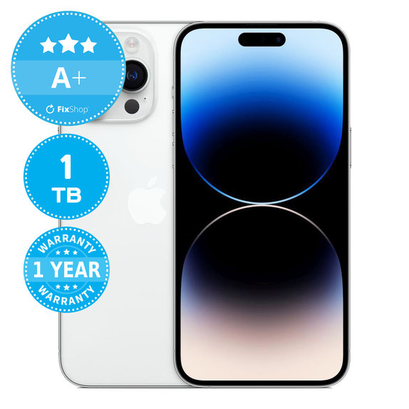 Apple iPhone 14 Pro Max Silver 1TB A+ Refurbished
