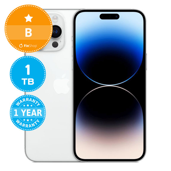 Apple iPhone 14 Pro Max Silver 1TB B Refurbished