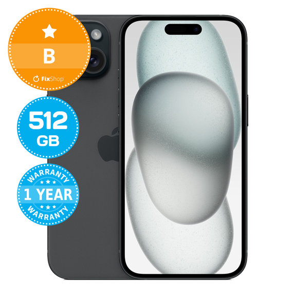 Apple iPhone 15 Black 512GB B Refurbished