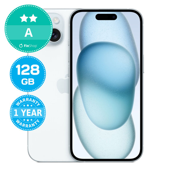 Apple iPhone 15 Blue 128GB A Refurbished