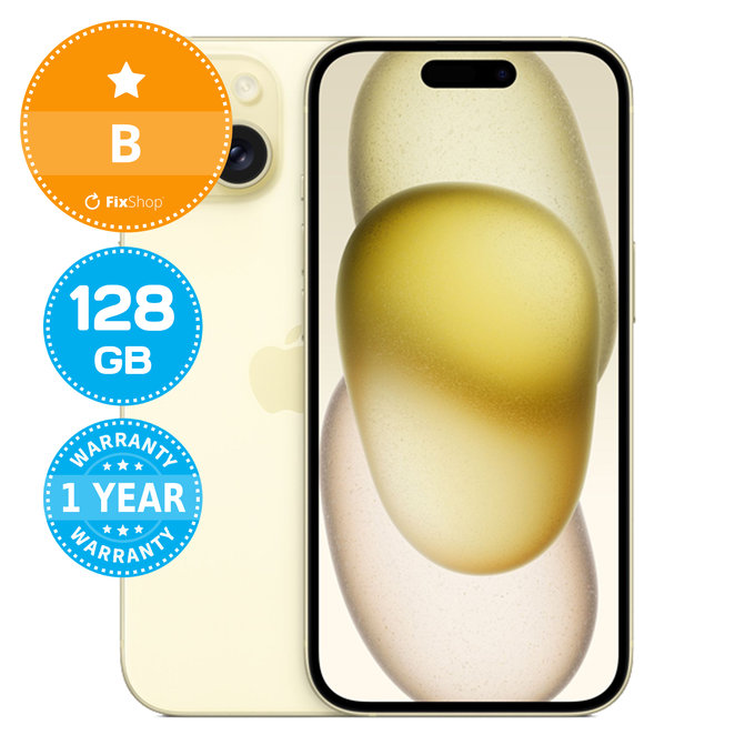 Apple iPhone 15 Yellow 128GB B Refurbished