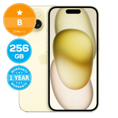 Apple iPhone 15 Yellow 256GB B Refurbished