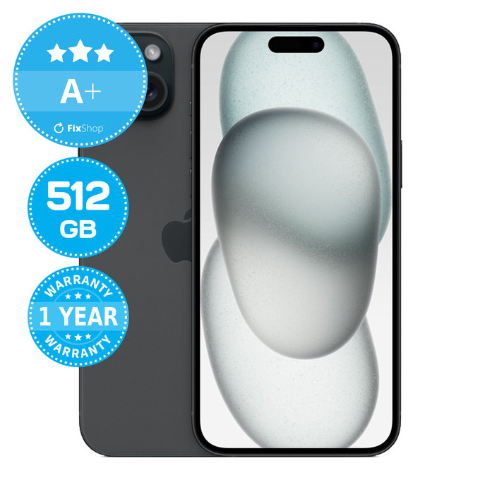 Apple iPhone 15 Plus Black 512GB A+ Refurbished