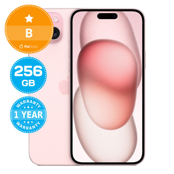 Apple iPhone 15 Plus Pink 256GB B Refurbished