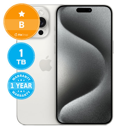 Apple iPhone 15 Pro Max White Titanium 1TB B Refurbished